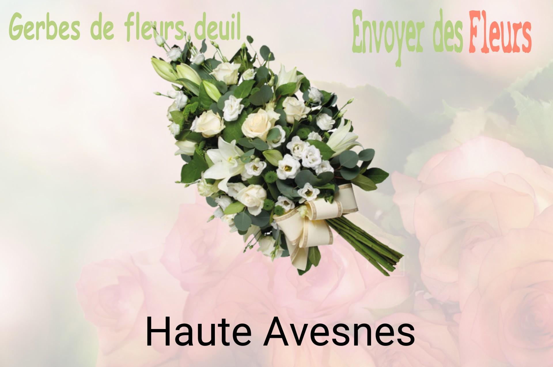 Gerbe de fleurs de deuil livrée à Haute-Avesnes